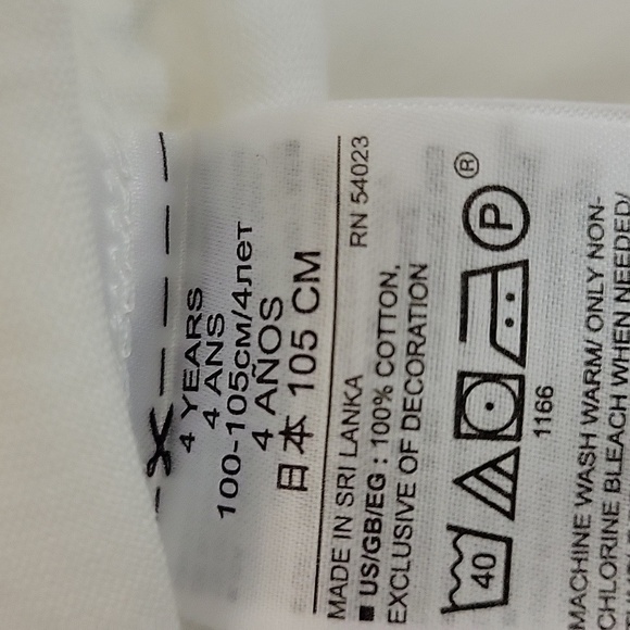 Baby Gap Toddler Sz 4 White Button-Up Shirt with Embroidered Logo. NWT - Picture 5 of 6